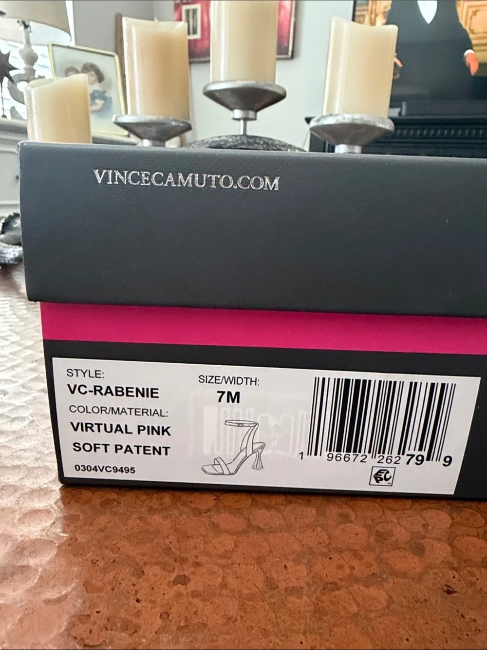 Vince Camuto Patent Leather Fuchsia/Pink Slingback Heels